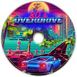 Cartridge artwork for 80's Overdrive on the Microsoft Windows.