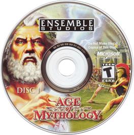 Cartridge artwork for Age of Mythology - Extended Edition on the Microsoft Windows.