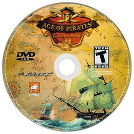 Cartridge artwork for Age of Pirates - Caribbean Tales on the Microsoft Windows.