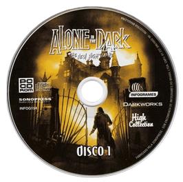 Cartridge artwork for Alone in the Dark - The New Nightmare on the Microsoft Windows.