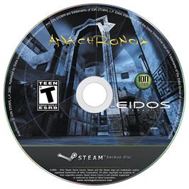 Cartridge artwork for Anachronox on the Microsoft Windows.