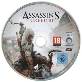 Cartridge artwork for Assassin's Creed 3 on the Microsoft Windows.