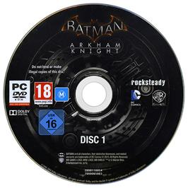 Cartridge artwork for Batman - Arkham Knight on the Microsoft Windows.