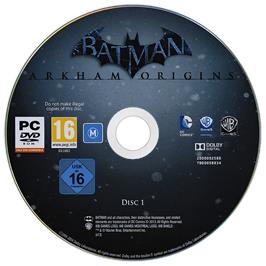 Cartridge artwork for Batman - Arkham Origins on the Microsoft Windows.