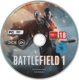Cartridge artwork for Battlefield 1 on the Microsoft Windows.