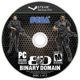 Cartridge artwork for Binary Domain on the Microsoft Windows.