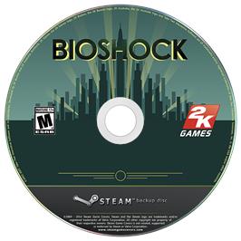 Cartridge artwork for BioShock on the Microsoft Windows.