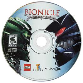 Cartridge artwork for Bionicle Heroes on the Microsoft Windows.
