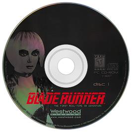 Cartridge artwork for Blade Runner on the Microsoft Windows.