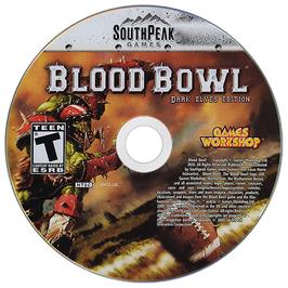 Cartridge artwork for Blood Bowl Dark Elves Edition on the Microsoft Windows.