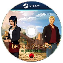 Cartridge artwork for Broken Sword 5 - The Serpent's Curse (Backer Edition) on the Microsoft Windows.