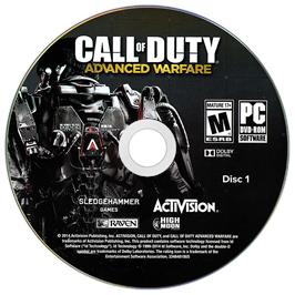 Cartridge artwork for Call of Duty - Advanced Warfare (Day Zero Edition) on the Microsoft Windows.