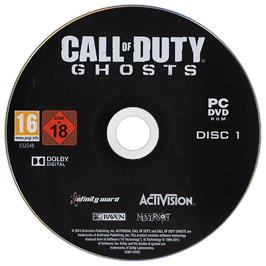 Cartridge artwork for Call of Duty - Ghosts on the Microsoft Windows.