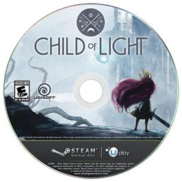 Cartridge artwork for Child of Light (Deluxe Edition) on the Microsoft Windows.