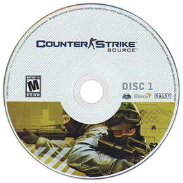 Cartridge artwork for Counter-Strike - Source on the Microsoft Windows.