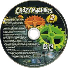 Cartridge artwork for Crazy Machines 2 on the Microsoft Windows.