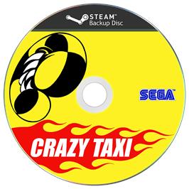 Cartridge artwork for Crazy Taxi on the Microsoft Windows.