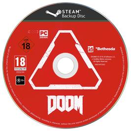 Cartridge artwork for DOOM on the Microsoft Windows.