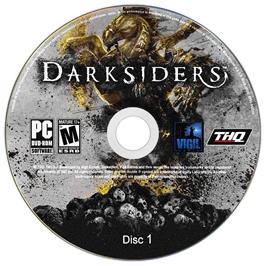 Cartridge artwork for Darksiders on the Microsoft Windows.
