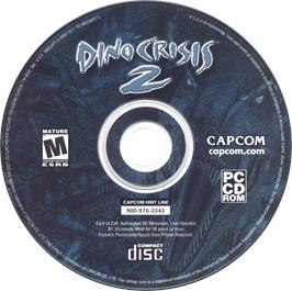 Cartridge artwork for Dino Crisis 2 on the Microsoft Windows.