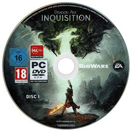 Cartridge artwork for Dragon Age - Inquisition (Deluxe Edition) on the Microsoft Windows.