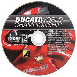 Cartridge artwork for Ducati World Championship on the Microsoft Windows.