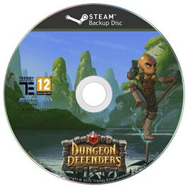 Cartridge artwork for Dungeon Defenders on the Microsoft Windows.