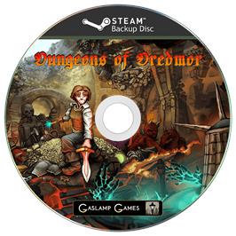 Cartridge artwork for Dungeons of Dredmor on the Microsoft Windows.