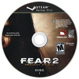 Cartridge artwork for F.E.A.R. 2 - Project Origin on the Microsoft Windows.