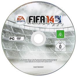 Cartridge artwork for FIFA 14 on the Microsoft Windows.