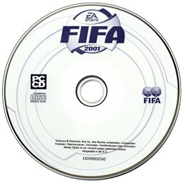 Cartridge artwork for FIFA 2001 / Tiger Woods PGA Tour 2001 on the Microsoft Windows.