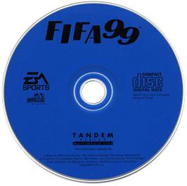 Cartridge artwork for FIFA 99 on the Microsoft Windows.