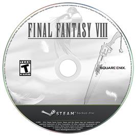 Cartridge artwork for Final Fantasy VIII on the Microsoft Windows.