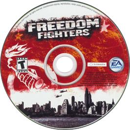 Cartridge artwork for Freedom Fighters on the Microsoft Windows.
