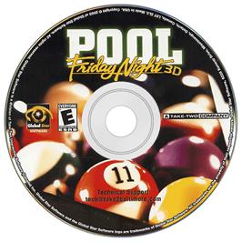 Cartridge artwork for Friday Night 3D Pool on the Microsoft Windows.