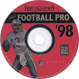 Cartridge artwork for Front Page Sports - Football Pro '98 on the Microsoft Windows.