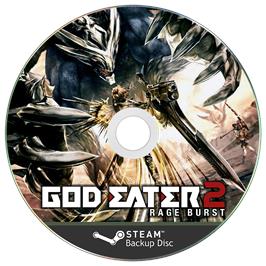 Cartridge artwork for God Eater 2 - Rage Burst on the Microsoft Windows.