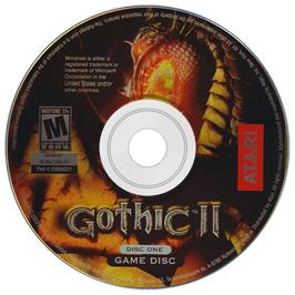 Cartridge artwork for Gothic 2 on the Microsoft Windows.