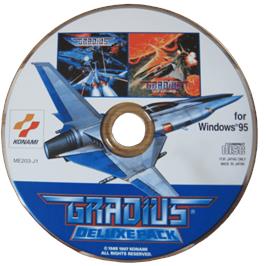Cartridge artwork for Gradius Deluxe Pack on the Microsoft Windows.