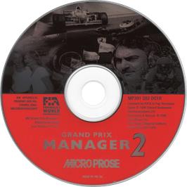 Cartridge artwork for Grand Prix Manager 2 on the Microsoft Windows.