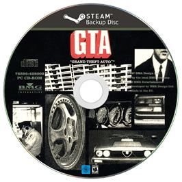 Cartridge artwork for Grand Theft Auto on the Microsoft Windows.