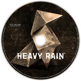 Cartridge artwork for Heavy Rain on the Microsoft Windows.