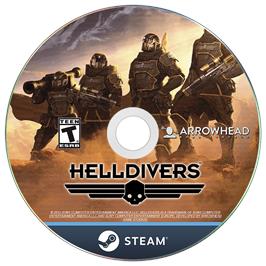 Cartridge artwork for Helldivers on the Microsoft Windows.