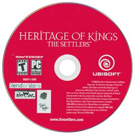 Cartridge artwork for Heritage of Kings - The Settlers on the Microsoft Windows.