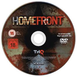Cartridge artwork for Homefront on the Microsoft Windows.
