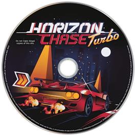 Cartridge artwork for Horizon Chase Turbo on the Microsoft Windows.