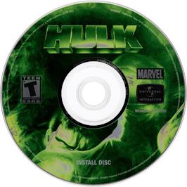 Cartridge artwork for Hulk on the Microsoft Windows.