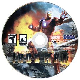 Cartridge artwork for Iron Man on the Microsoft Windows.
