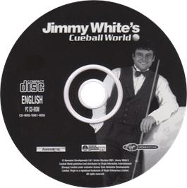 Cartridge artwork for Jimmy White's Cueball World on the Microsoft Windows.