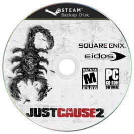 Cartridge artwork for Just Cause 2 (Limited Edition) on the Microsoft Windows.